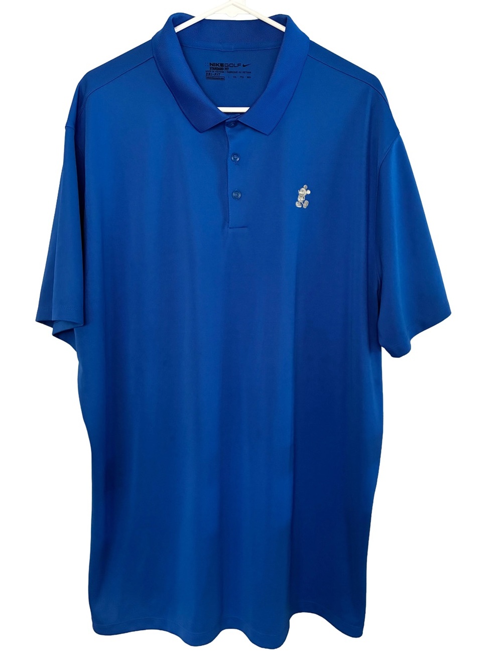 Nike Golf Dri-FIT Disney Mickey Mouse Polo XXL Blue Embroidered